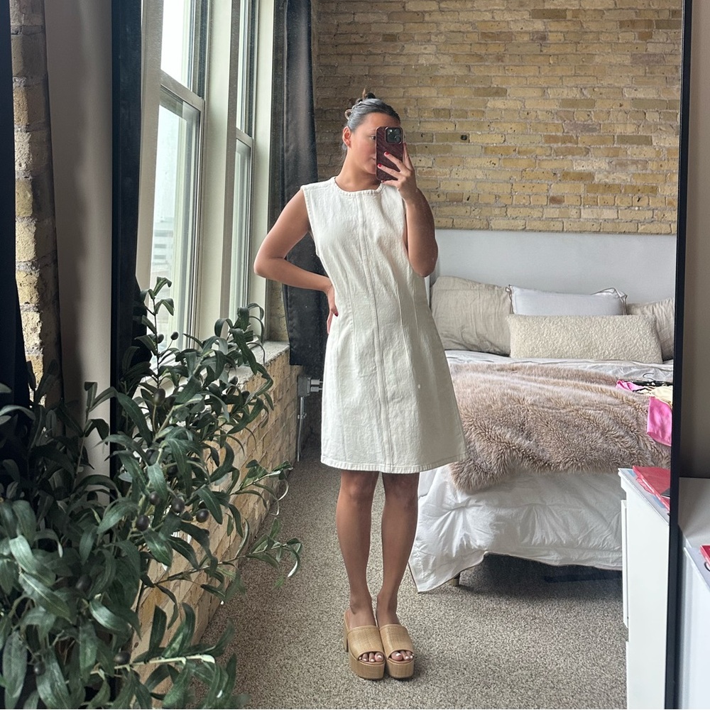 Abercrombie White Denim Mini Dress